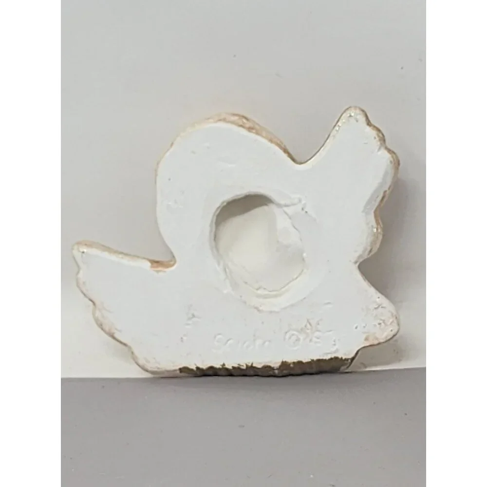 Set Of‎ 3 Angel Figurines With Golden Bell Holder Wall Decor
